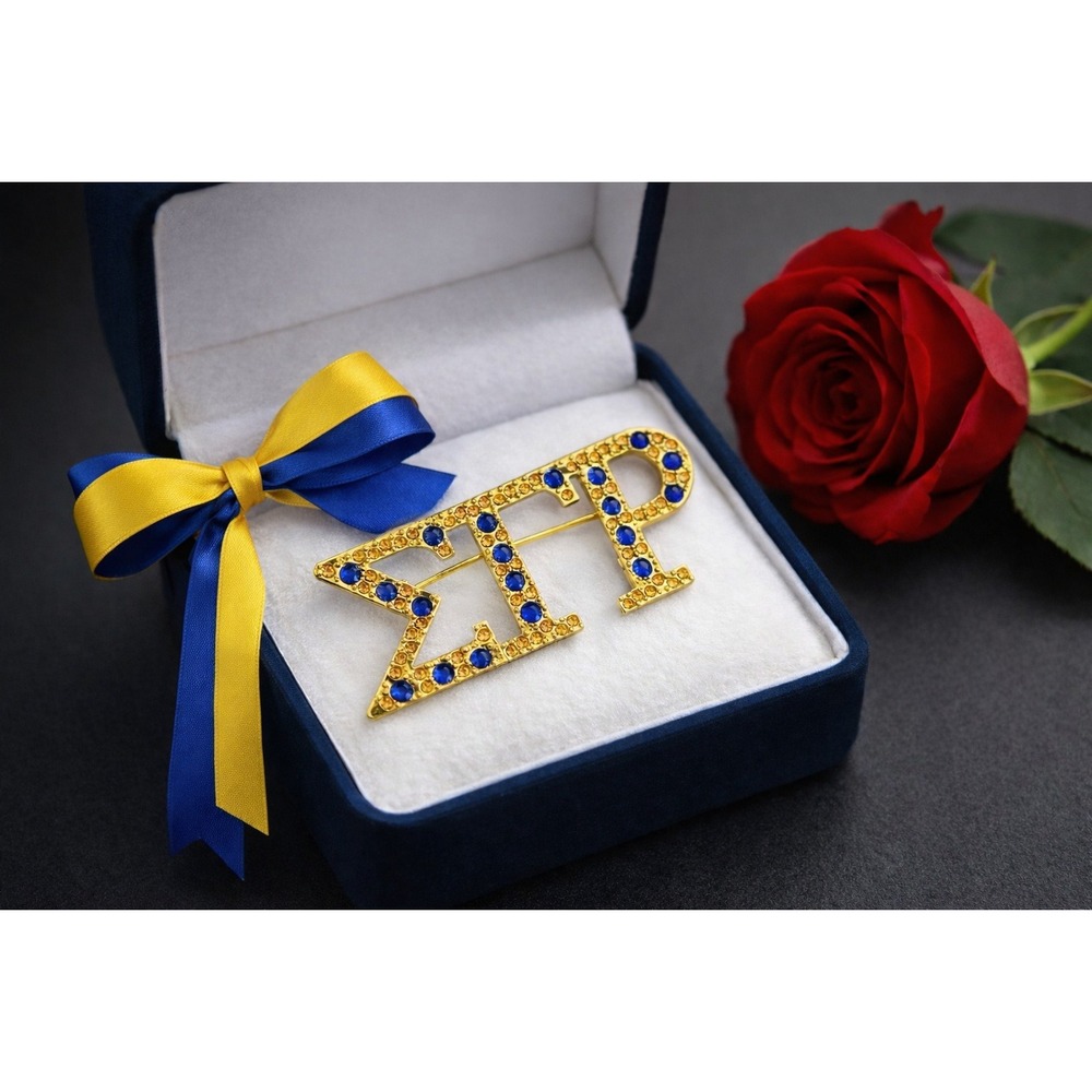 Sigma Gamma Rho Brooch‎ Sorority Rhinestone Pin